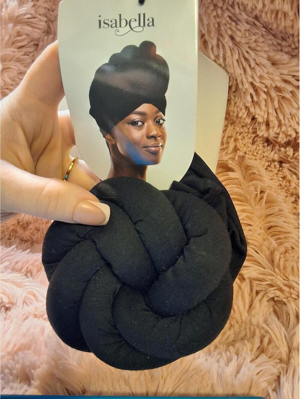 HAIR WRAP BLACK WITH BANDU KNOT